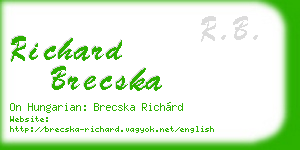richard brecska business card