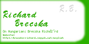 richard brecska business card